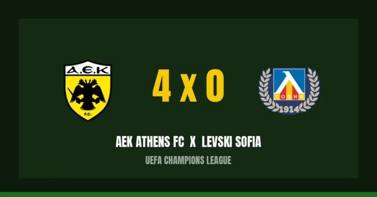 AEK Athens FC 4 x 0 Levski Sofia