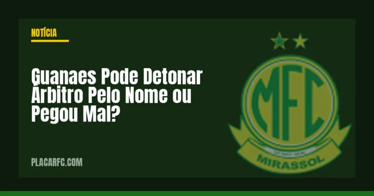 Guanaes Pode Detonar Árbitro Pelo Nome ou Pegou Mal?