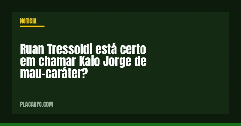 Ruan Tressoldi está certo em chamar Kaio Jorge de mau-caráter?