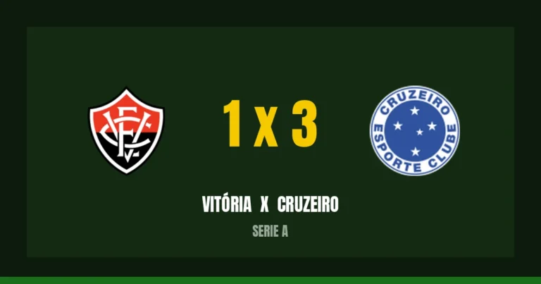 Vitória 1 x 3 Cruzeiro