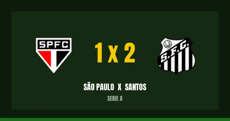 São Paulo 1 x 2 Santos
